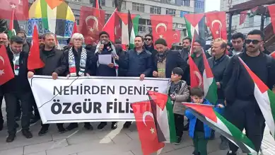 Kütahya'da Trump'ın Gazze Açıklamaları Protesto Edildi