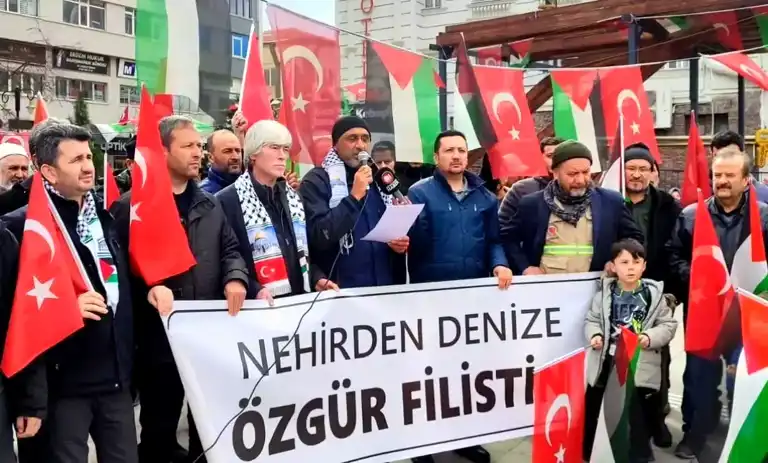Kütahya'da Gazze Protestosu: Filistin'e Destek
